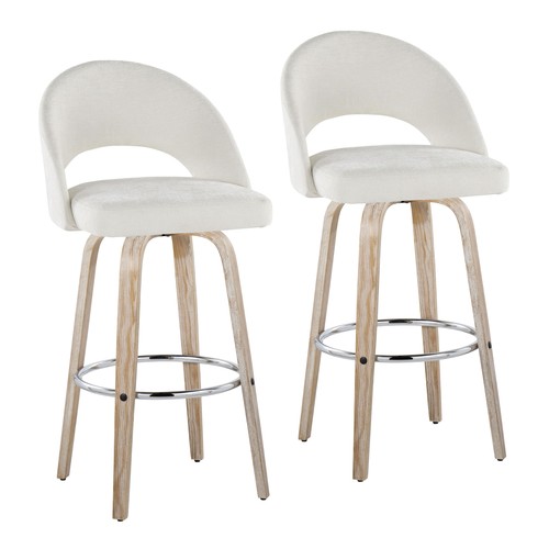 Renee Upholstered 30" Fixed-height Barstool - Set Of 2
